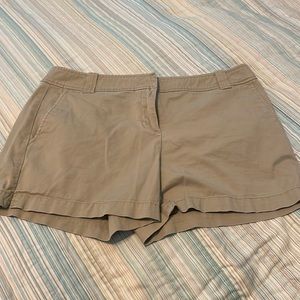 Khaki shorts.